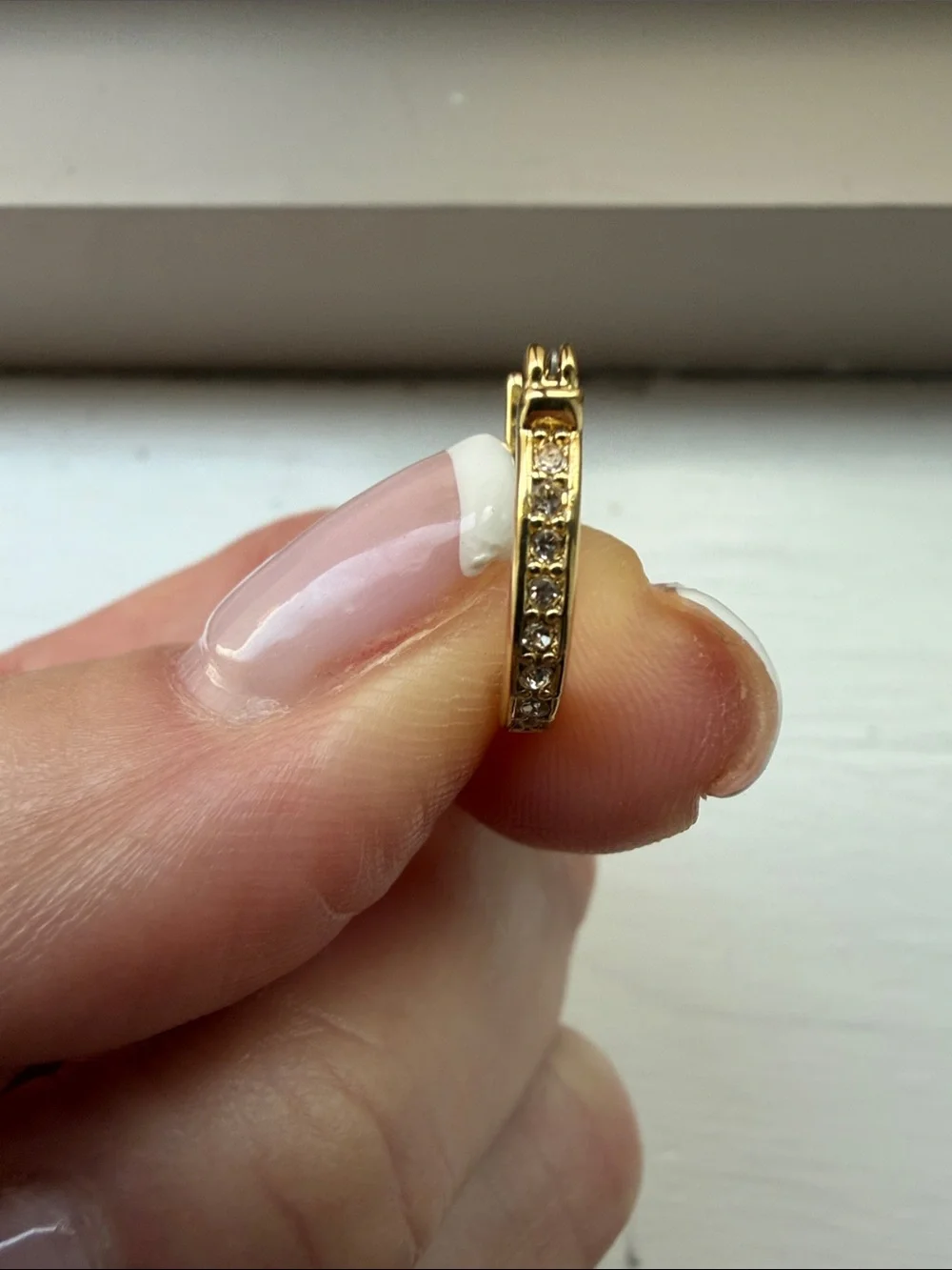 NWT! Coach Gold Pave Signature Huggie Earrings |